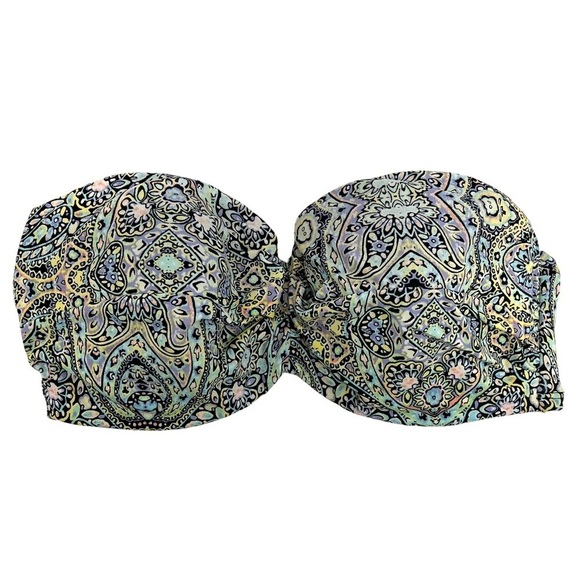 Victoria's Secret Other - Victoria’s Secret Printed Strapless Bikini Padded Swim Top